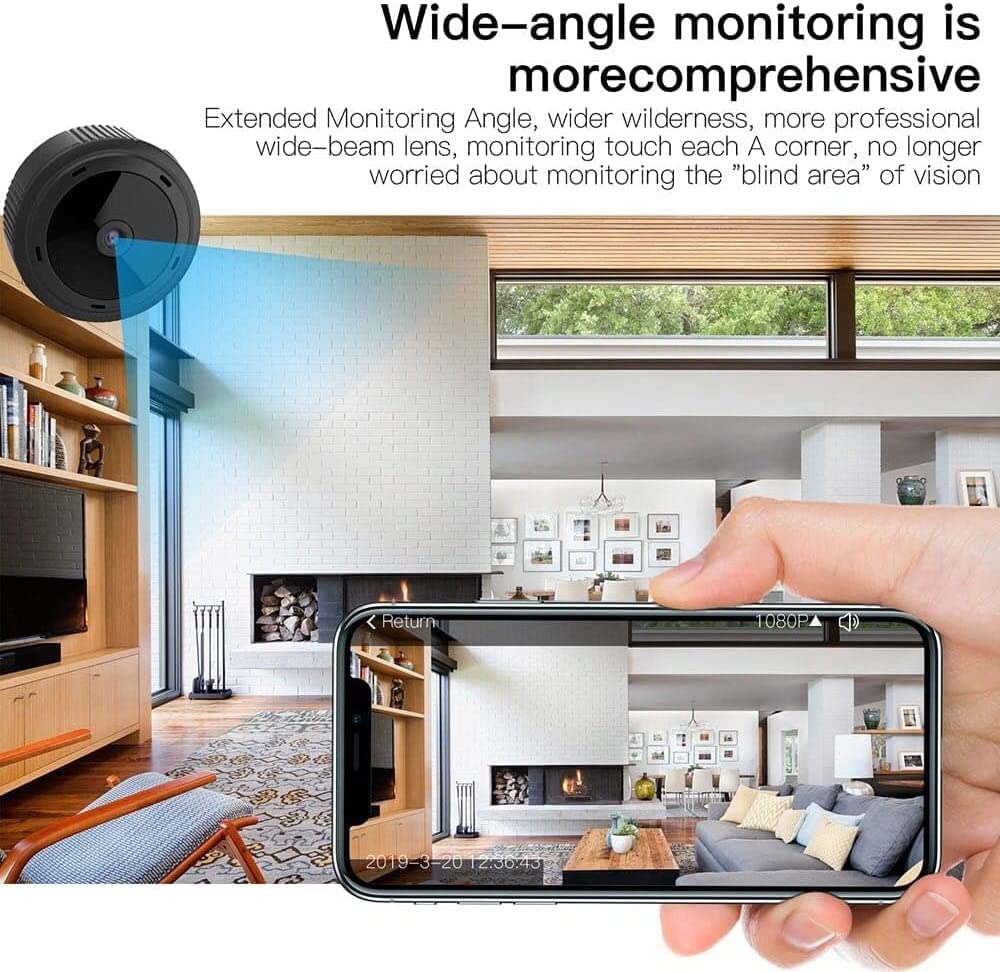 GUIRUO Mini Spy Camera - 1080P HD Wireless Hidden Camera with Night Vision & Motion Detection | Portable Small Security Camera for Home, Nanny, Baby Monitoring | Indoor & Outdoor Surveillance for Offices, Cars, and Personal Safety