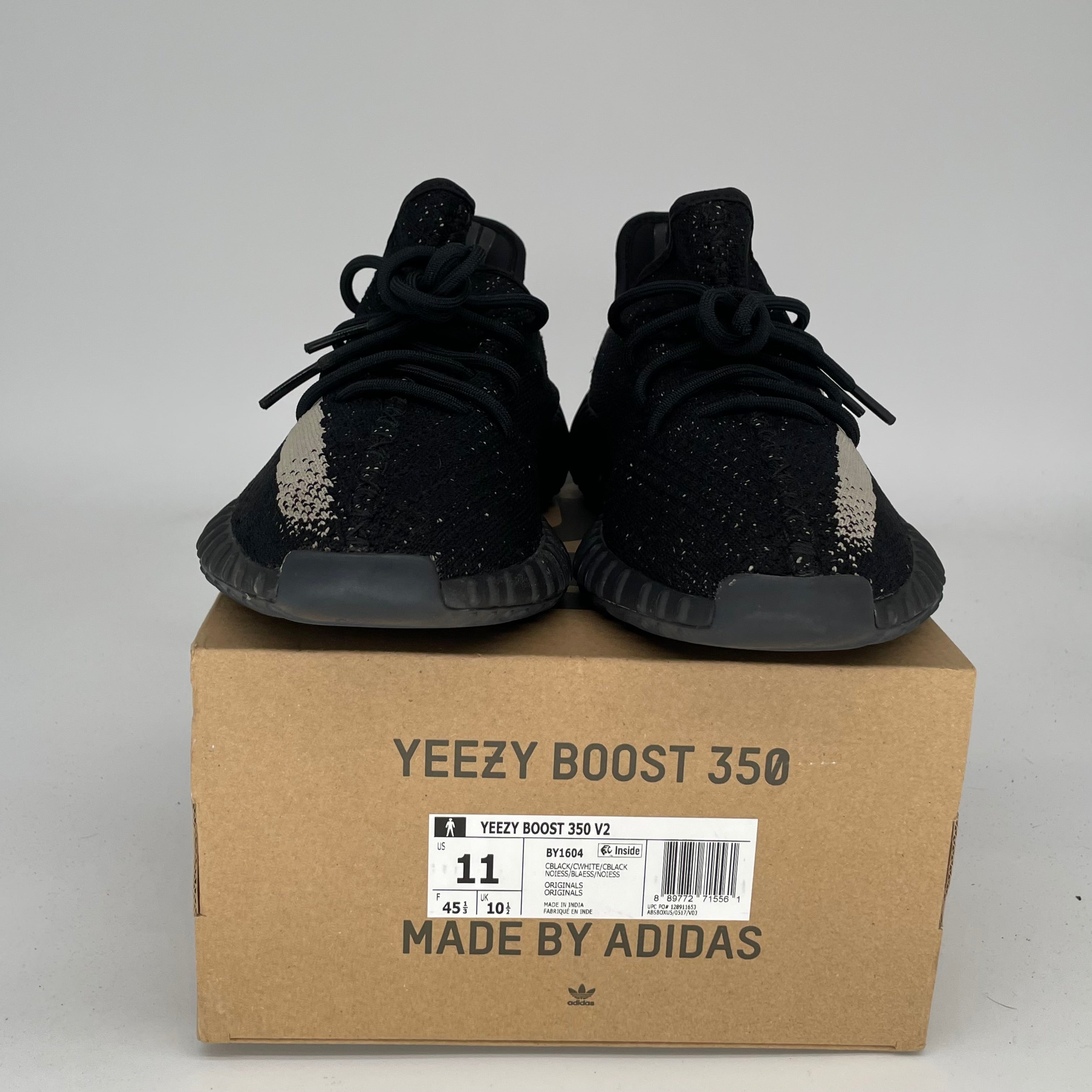Adidas Yeezy Boost 350 V2 Core Black/White - Men's Size 11 Sneakers (BY1604) | Running Shoes, Casual Wear & Street Style Fashion