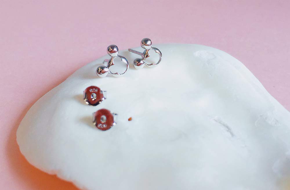 925 Sterling Silver Cute Mouse Stud Earrings for Women - Dainty Tiny Animal Jewelry - Perfect for Everyday Wear, Gifts & Animal Lovers