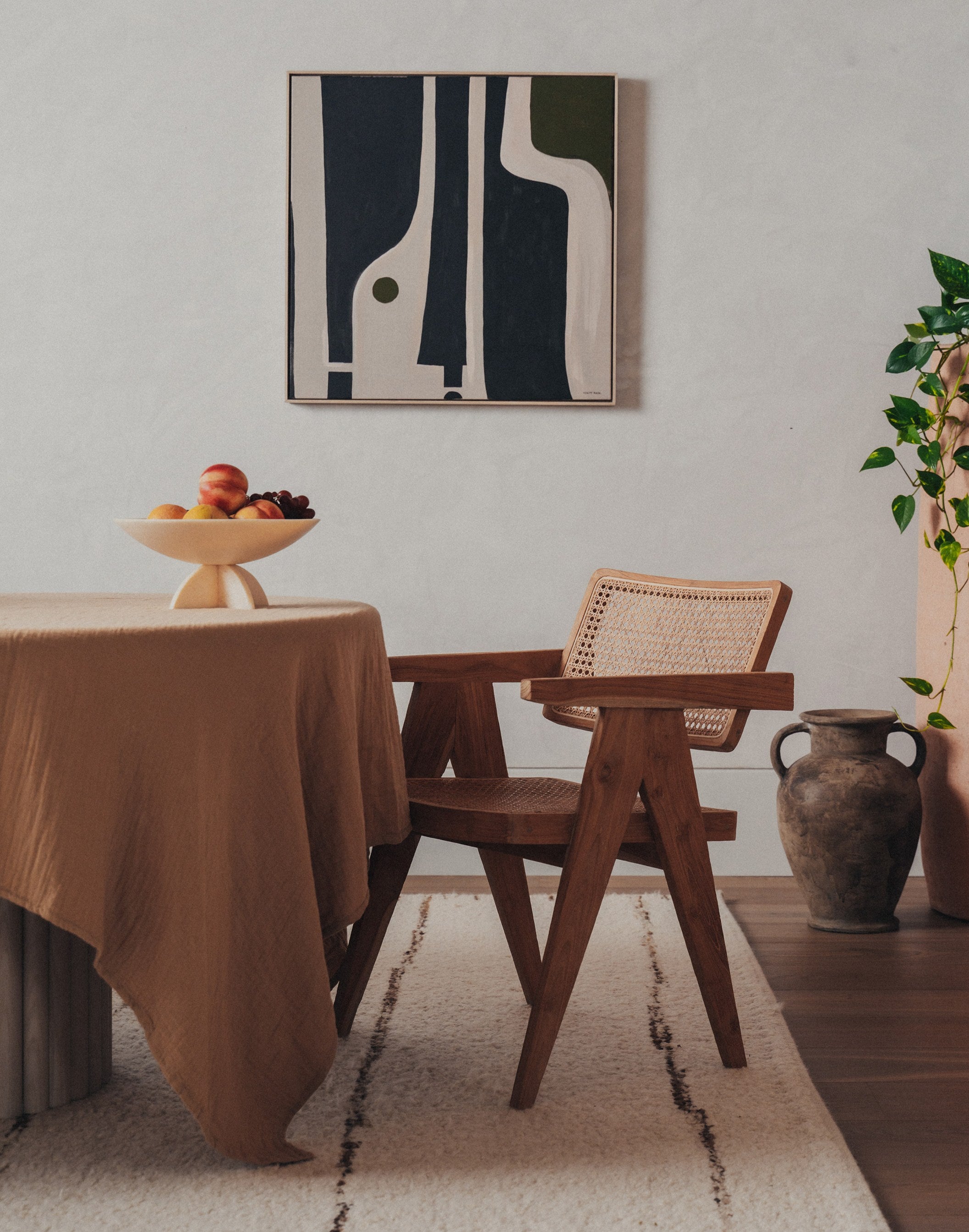 Premium Enes Tablecloth in Nutmeg - Waterproof & Stain-Resistant Polyester Fabric for Dining, Parties, and Outdoor Events