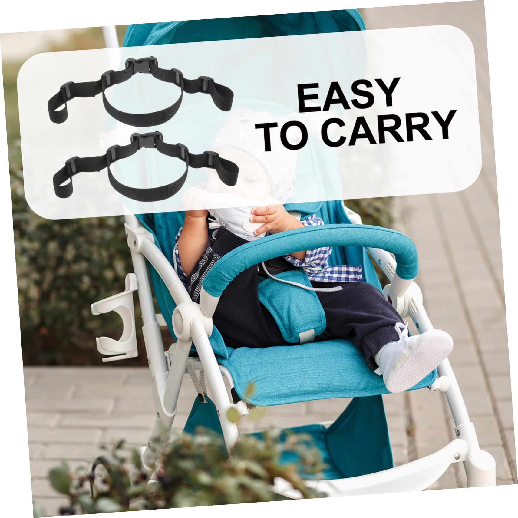 VICASKY 2-Pack Adjustable High Chair Straps - Replacement Pushchair Harness for Baby Strollers & High Chairs - Secure & Comfortable Child Safety Straps for Dining, Travel & Outdoor Activities