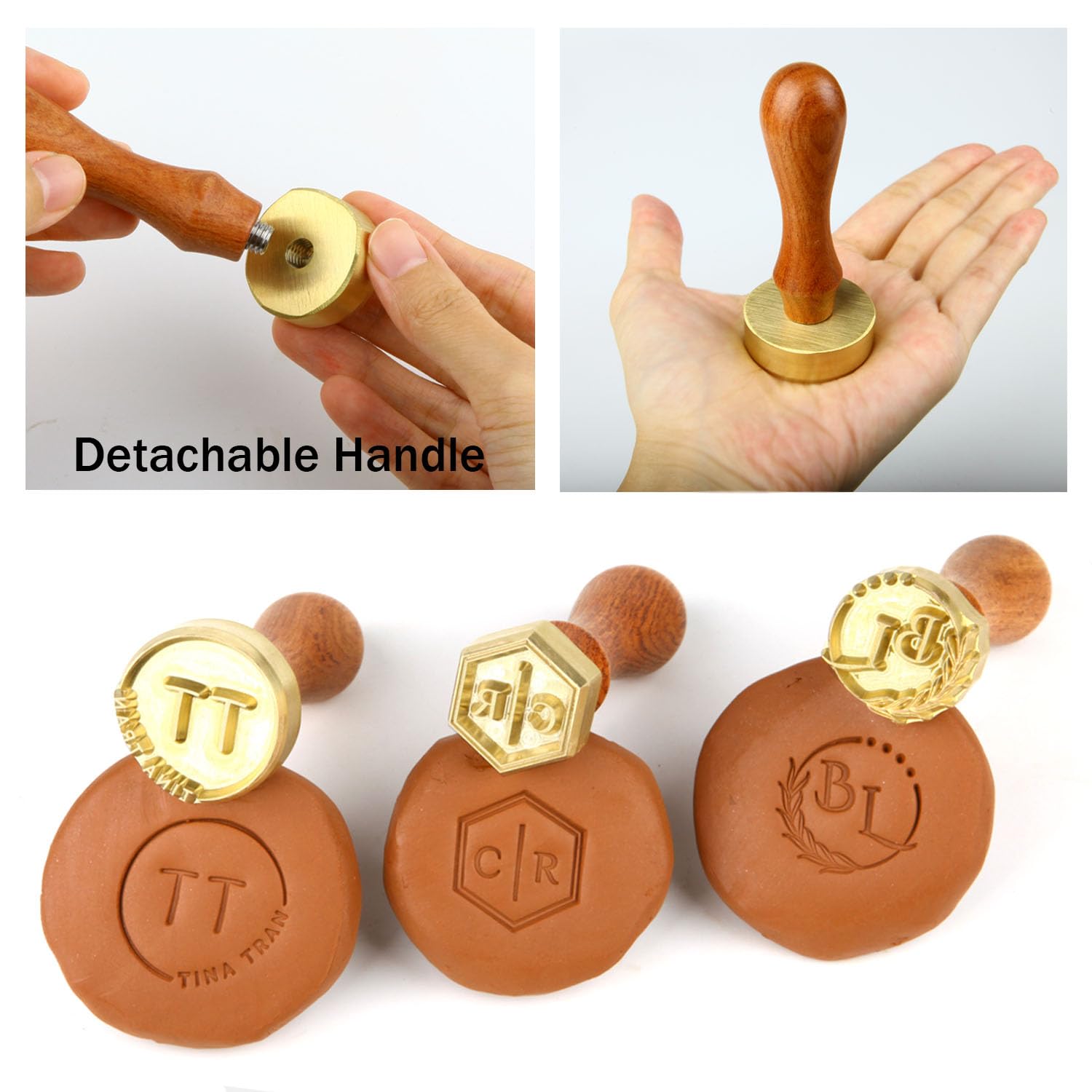 Custom Pottery Stamp for Clay - Personalized Initial Ceramic Clay Stamp (0.5 Inch) - Perfect for Pottery Making, Ceramic Arts & DIY Clay Projects - Not for Soap