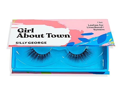 Silly George Girl Series Eyelashes - Luxurious Synthetic Silk Lashes | Comfortable, Lightweight, Windproof & Reusable | Easy to Apply, Smudge-Free & Vegan | Perfect for Daily Wear, Parties & Special Occasions (Girl About Town)