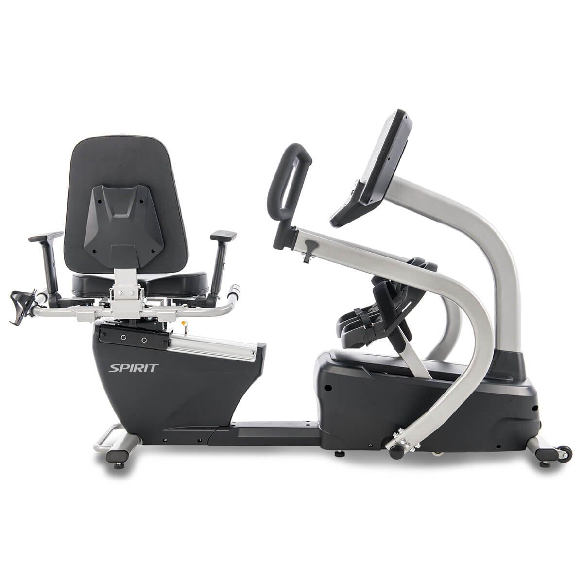 Spirit Fitness CRS800S Recumbent Stepper Exercise Bike - Low Impact Cardio Machine for Home Gym, Seniors & Physical Therapy - Compact Seated Workout Equipment for Small Spaces