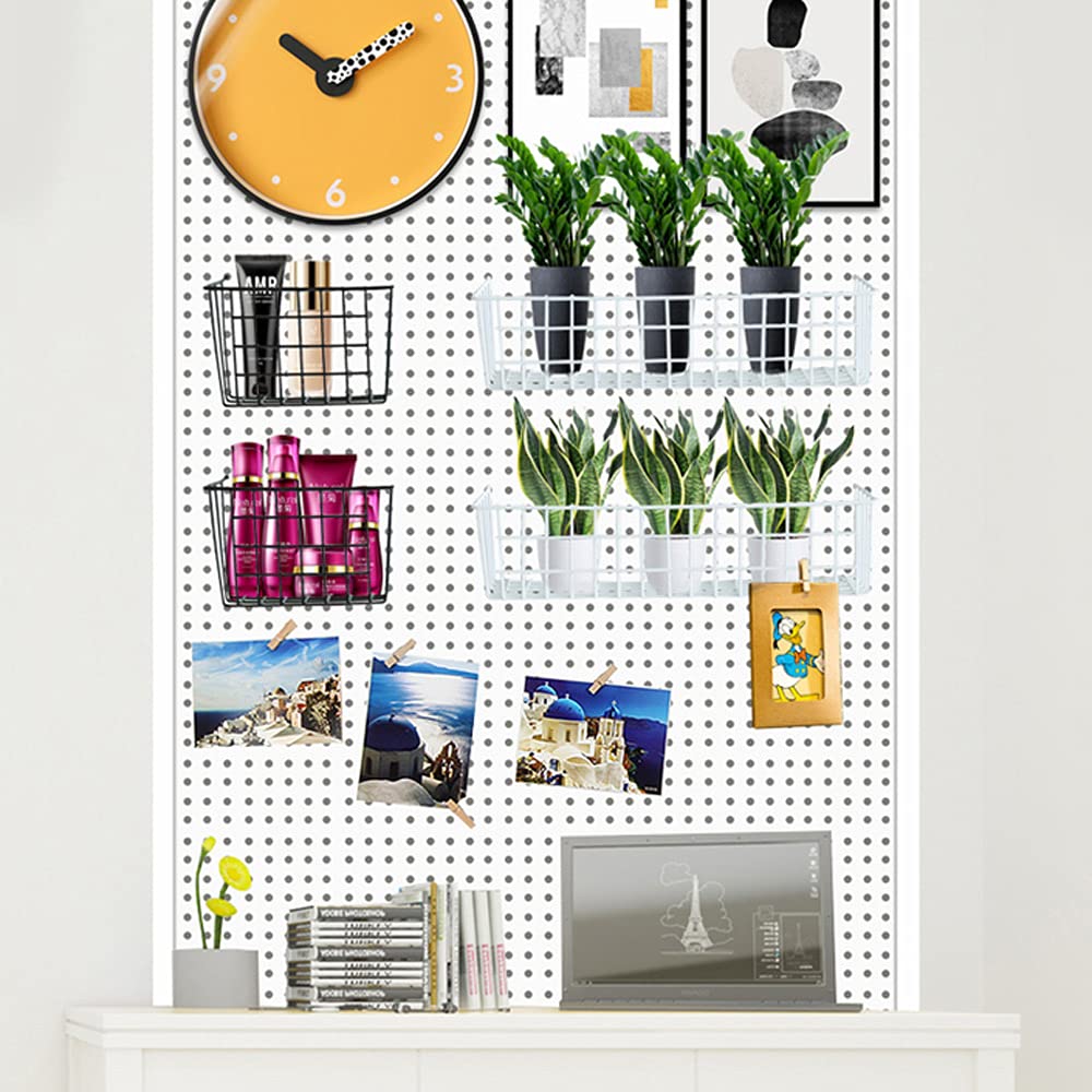 4-Piece Pegboard Wall Organizer Kit - DIY Garage Storage System with Wall Mount Bins & Panel Rack - 39