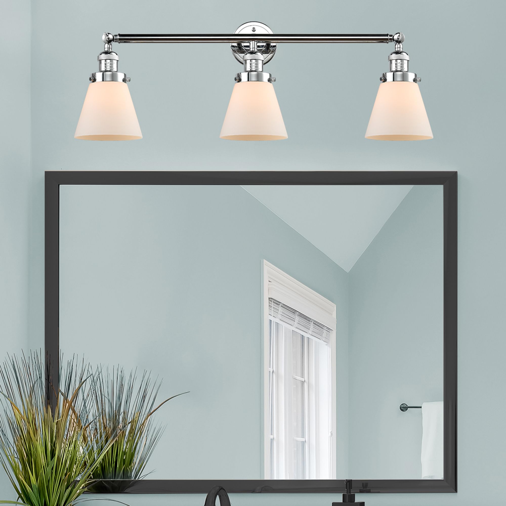 Innovations 205-PC-S-G62 3-Light Adjustable Bathroom Vanity Light Fixture in Polished Chrome - Perfect for Modern Bathroom, Powder Room & Spa Lighting Decor