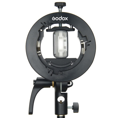Godox S2 Speedlite Bracket for Bowens Mount - Universal Flash Bracket for Studio Photography, Portrait & Product Shooting - Perfect for Canon, Nikon, Sony DSLR Cameras