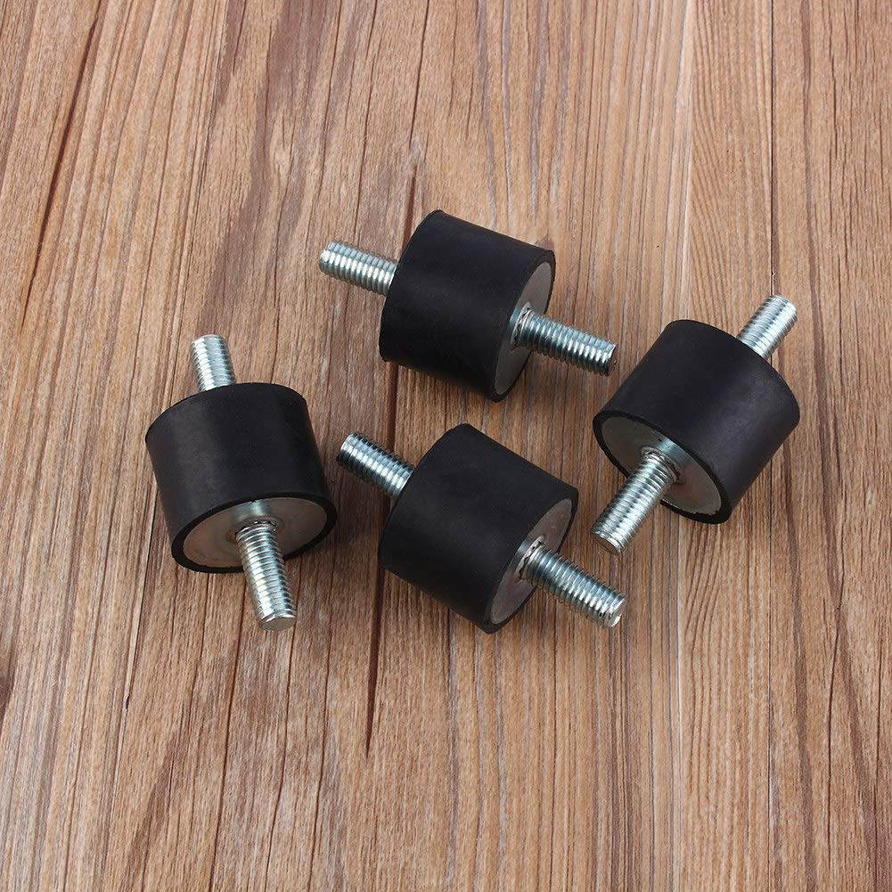 4pcs M10 4030 Anti-Vibration Rubber Isolator Mounts with Screws - Shock Absorber for Air Compressor Pump, HVAC System, and Industrial Machinery - Reduce Noise & Vibration in Workshops and Factories