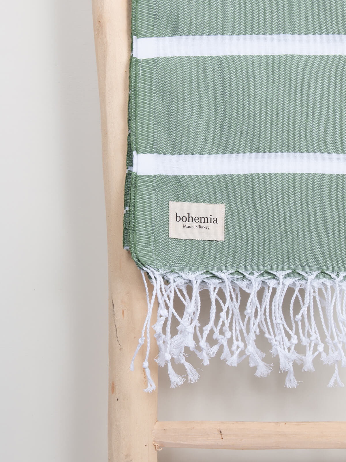 Premium Ibiza Summer Hammam Towel - 100% Cotton Turkish Peshtemal, Olive Green - Perfect for Beach, Pool, Yoga & Spa Use