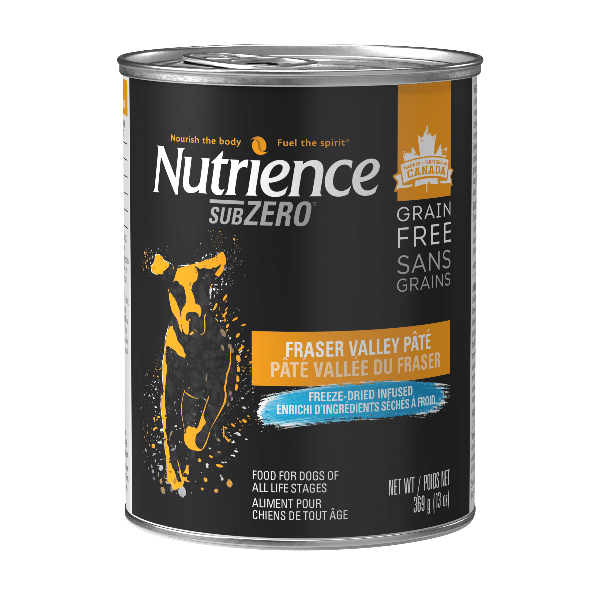 Nutrience SubZero Fraser Valley Pate Canned Dog Food - High Protein Grain-Free Wet Food for Adult Dogs - Perfect for Training, Travel & Mealtime