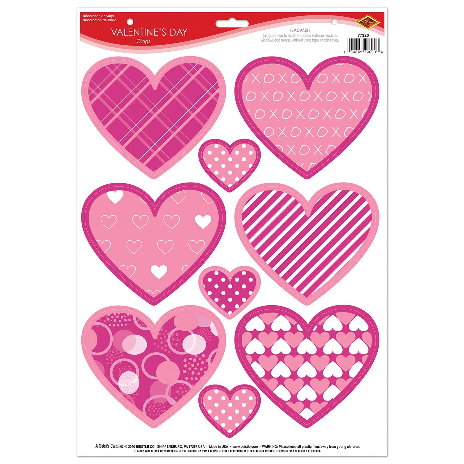 108 Pack Beistle Valentine's Day Window Clings - Heart & Cupid Decorations for Home, Office, Classroom & Party Decor (Perfect for Valentine's Day Celebrations)