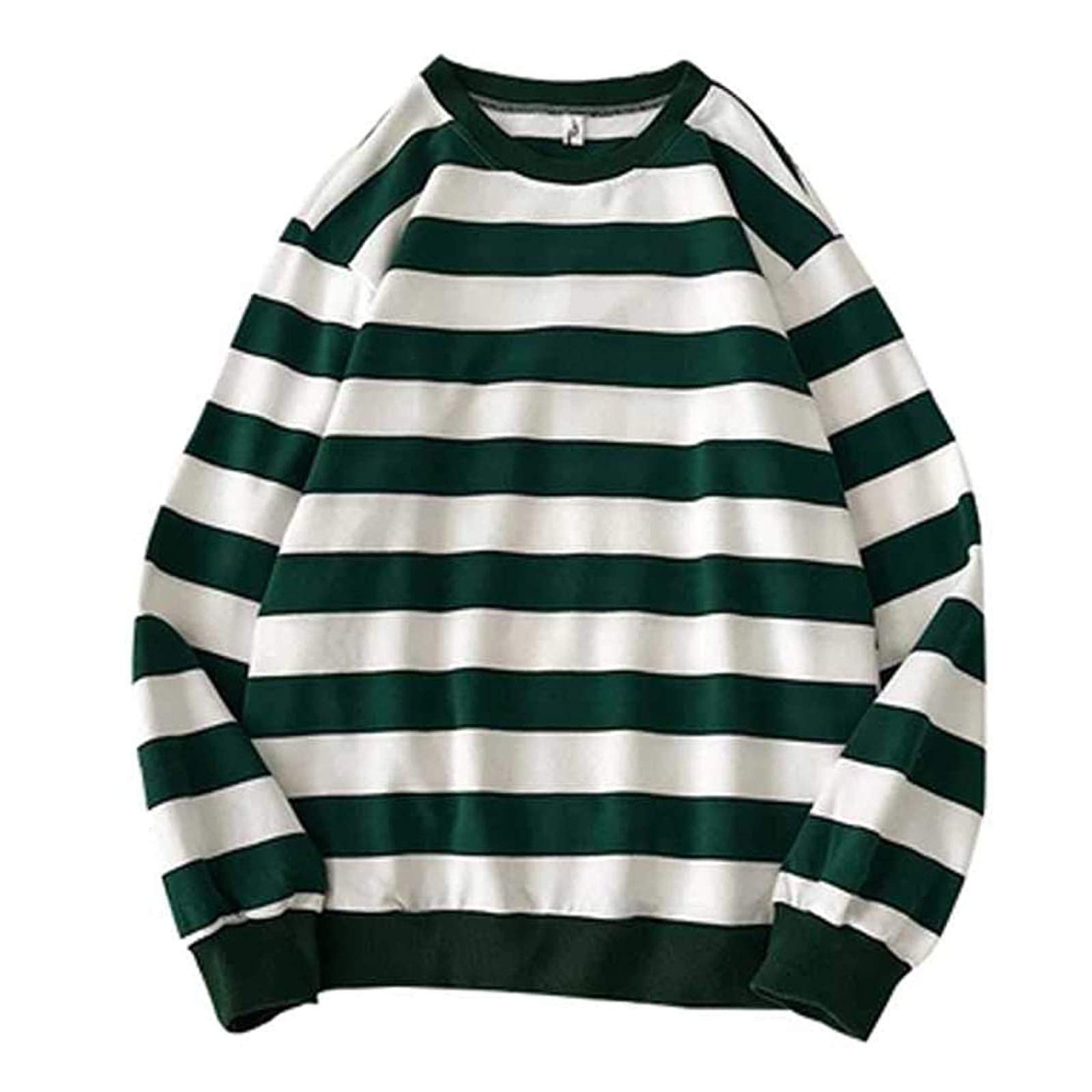 Men's Autumn Winter Sweatshirt & Sweatpants Set - Long Sleeve Striped Pullover with Drawstring Waist | Cozy Lounge Wear for Home, Gym, and Casual Outings