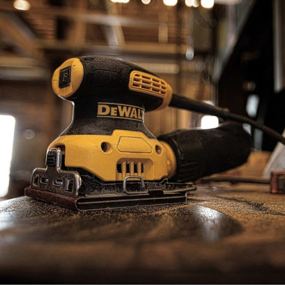 DEWALT DWE6411K 1/4 Sheet Palm Sander - Refurbished with Warranty | Perfect for Woodworking, Sanding & DIY Home Projects