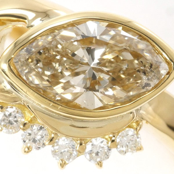 18K Yellow Gold Brown Diamond Ring for Women - Elegant & Luxurious Jewelry Gift for Anniversary, Engagement, or Special Occasions