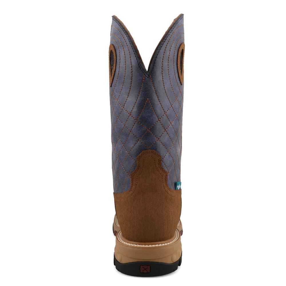 Men's 12 Inch Western Work Boots for Cowboy Ranchers - Durable Leather Steel Toe Boots for Construction & Outdoor Work