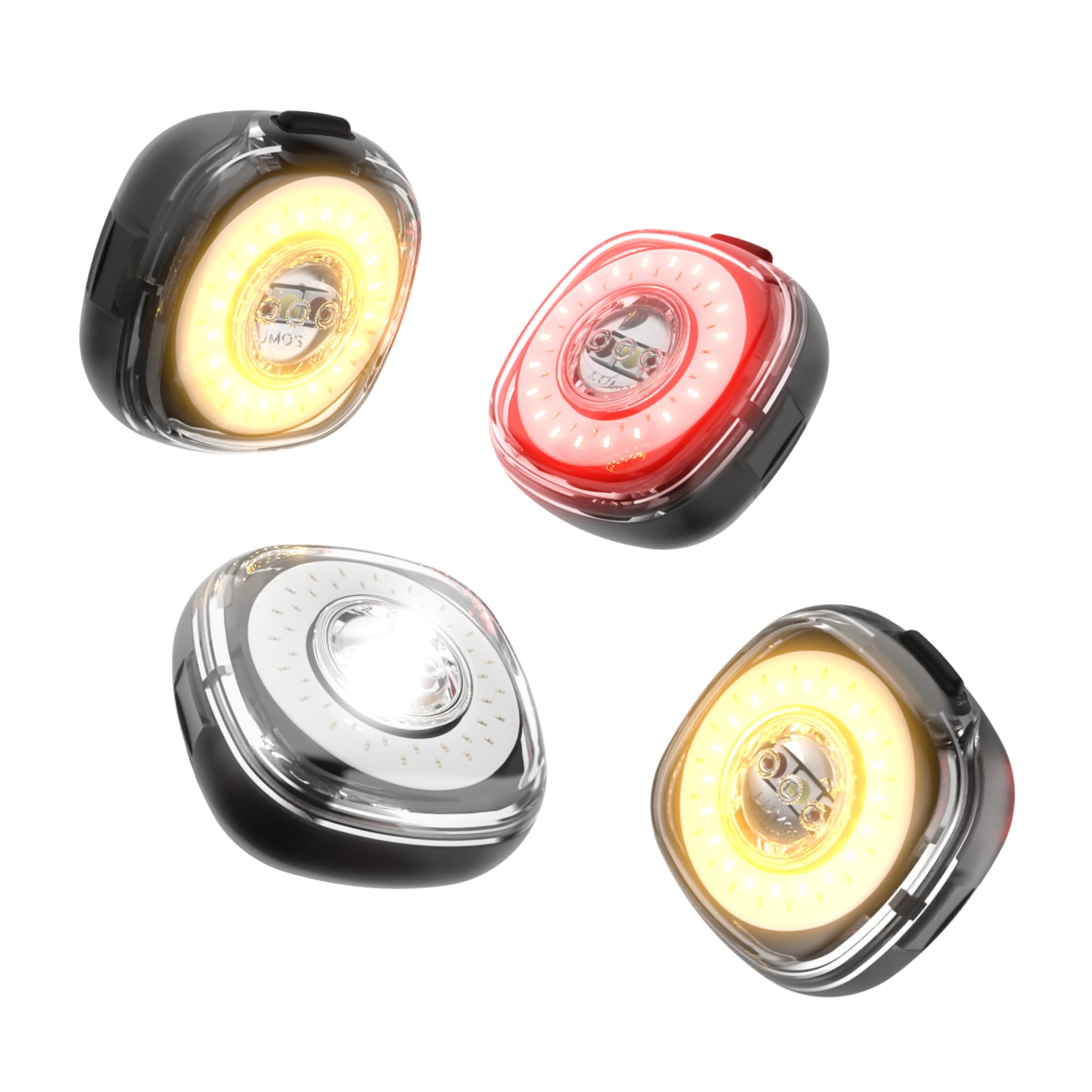 Lumos Firefly Smart Bike Light System - Wireless Front & Rear LED Bike Lights with Turn Signals & Brake Lights | Adjustable Brightness, 5 Flash Patterns, Day/Night Modes | Waterproof Cycling Safety Light for Night Riding, Commuting, Road & Mountain Biking