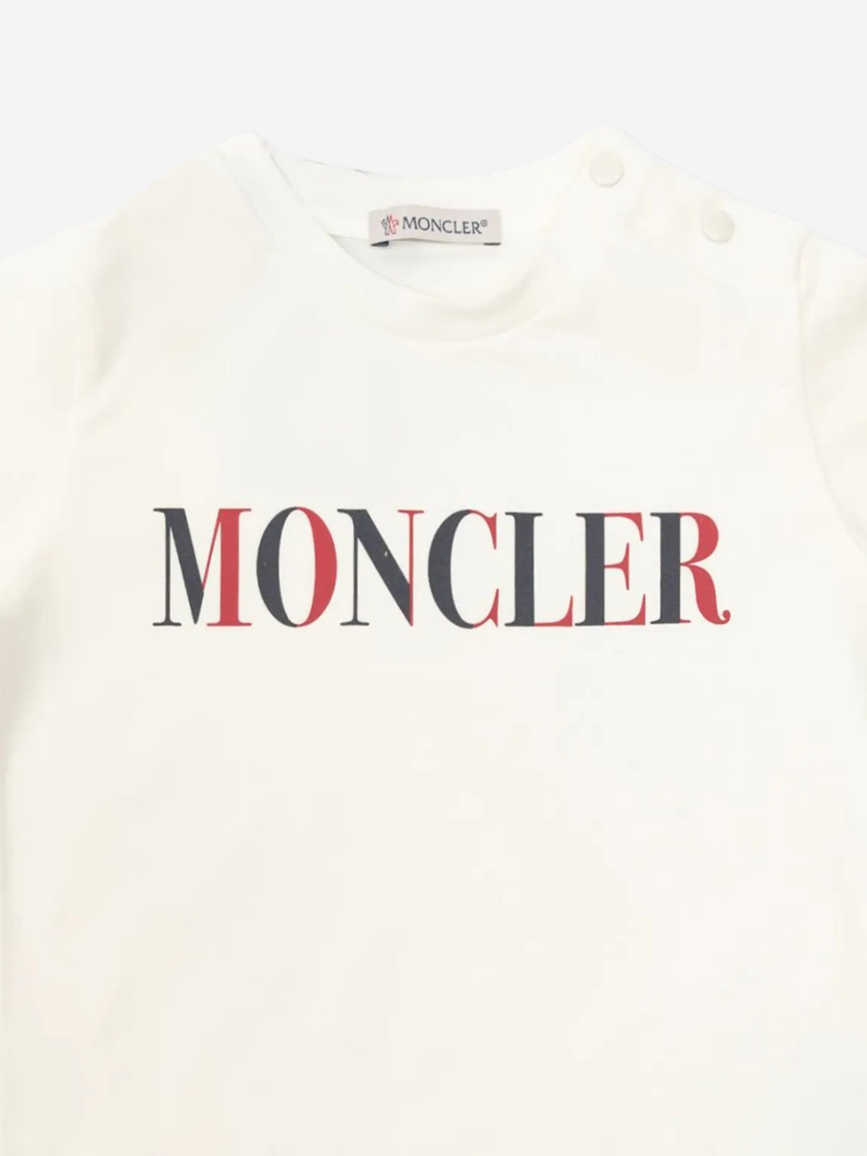 Baby Boys White Logo T-Shirt - Soft Cotton Short Sleeve Tee for Toddlers | Perfect for Playdates, Family Photos & Everyday Wear