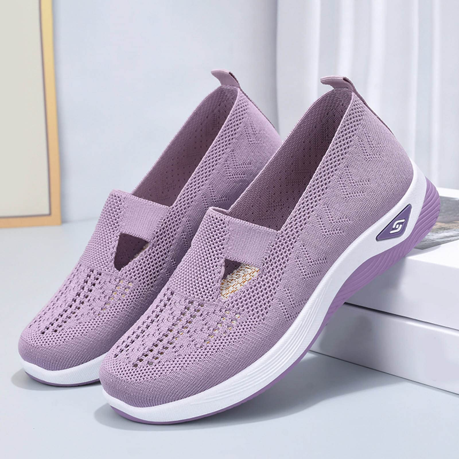 **Women's & Men's Breathable Orthopedic Slip-On Casual Shoes - Comfortable Walking Sneakers for Work, Travel & Everyday Wear**