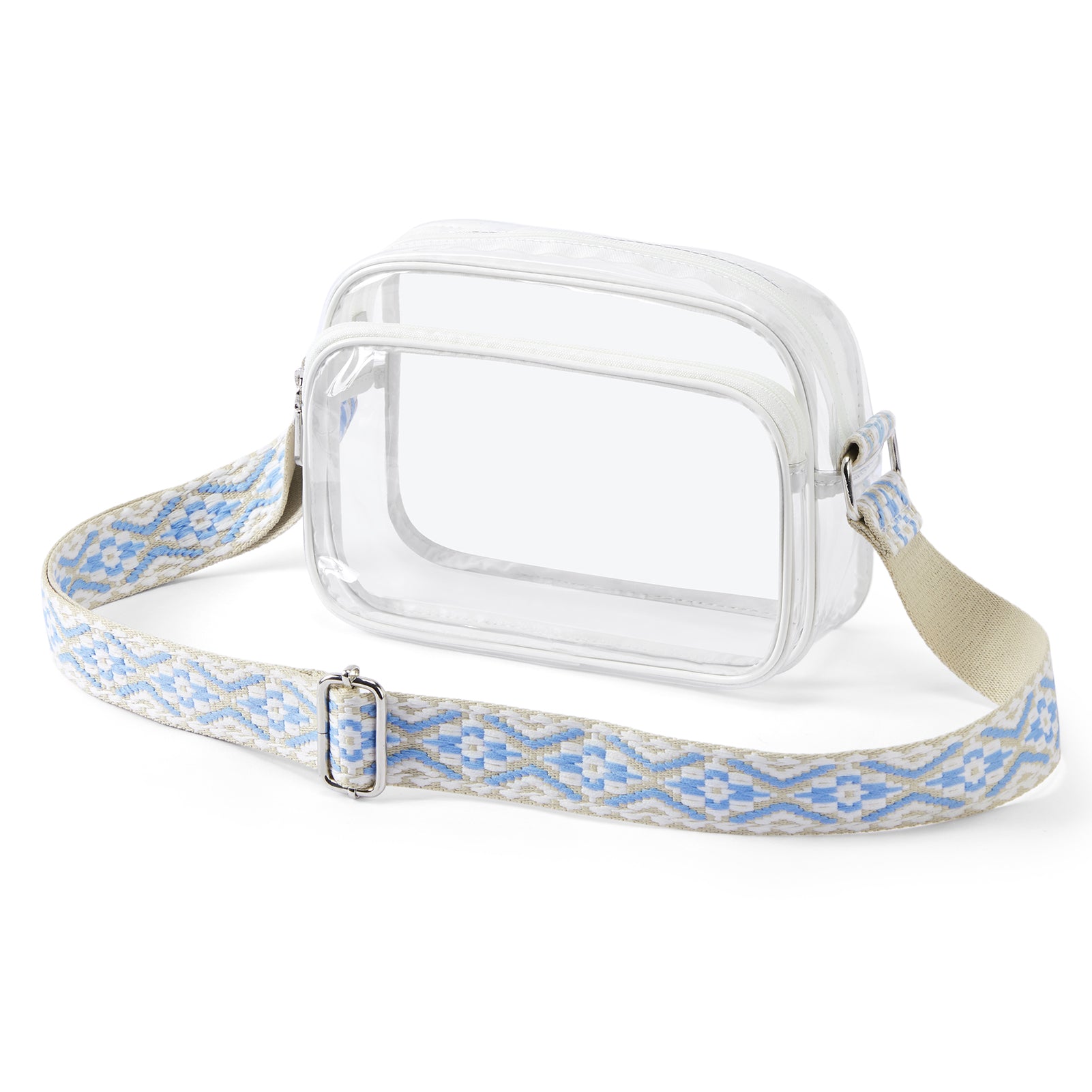 Nola Clear Stadium Approved Crossbody Bags for Women - Fashionable & Secure Transparent Purse for Concerts, Sports Events & Travel - Perfect for Music Festivals, Theme Parks & Security Checkpoints