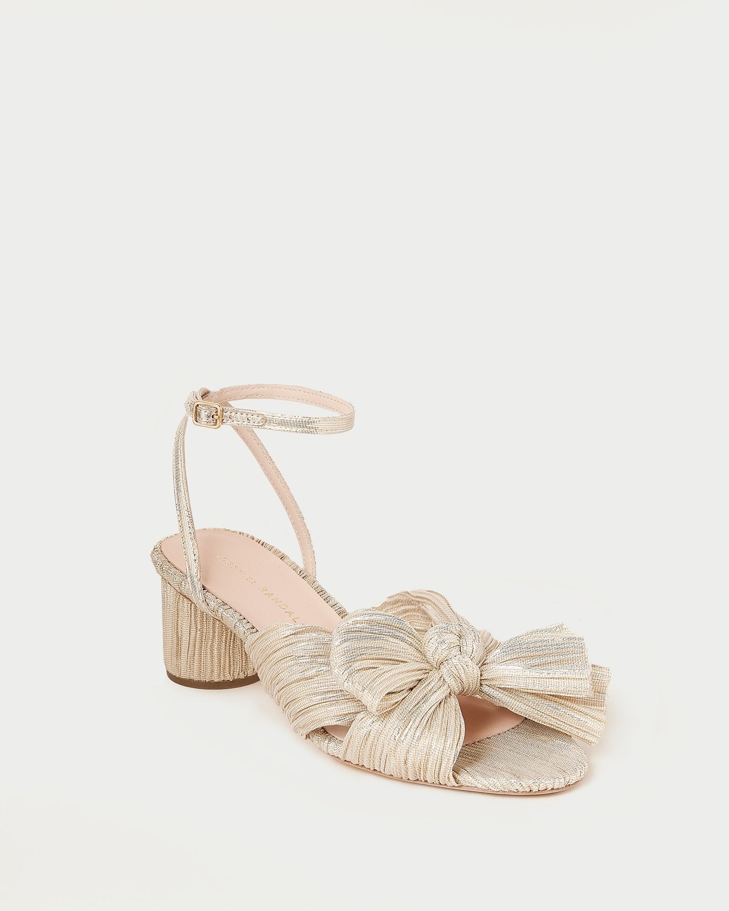 Dahlia Platinum Pleated Bow Heel - Elegant Women's Dress Shoes for Weddings, Parties & Special Occasions
