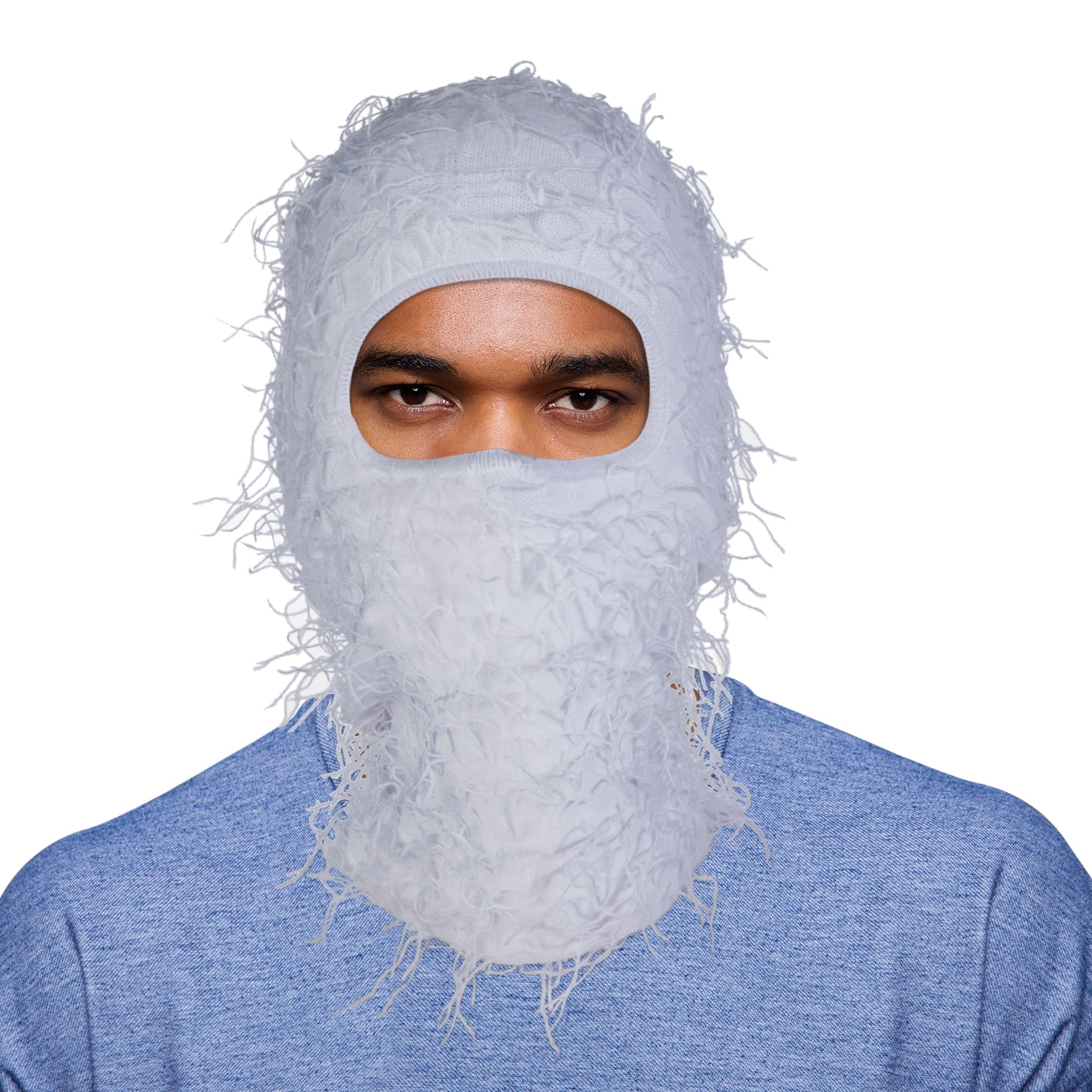 Distressed Knitted Balaclava Ski Mask for Men & Women - Windproof Full Face Shiesty Mask for Cold Weather | Winter Sports, Snowboarding, Motorcycle Riding & Outdoor Activities