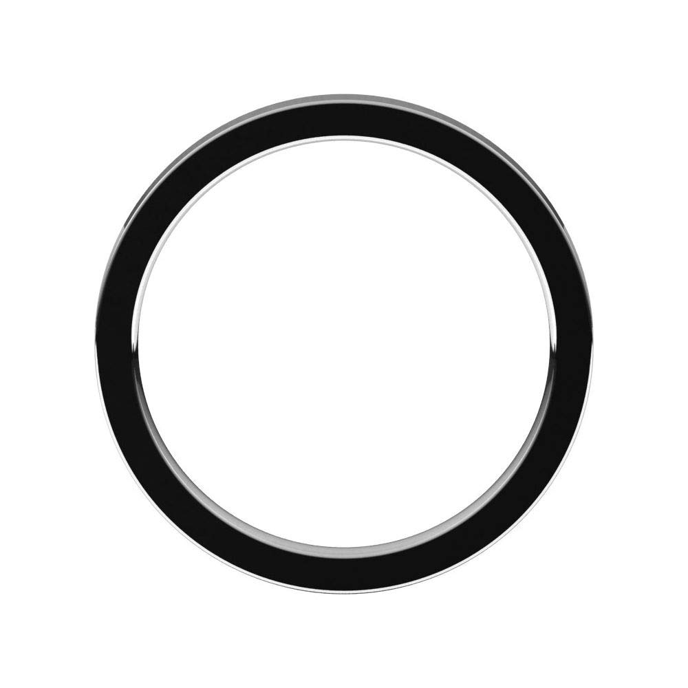 Solid Palladium 2mm Flat Comfort Fit Wedding Band Ring for Men - Heavy Thick Classic Plain Traditional Design - Size 10.5 - Perfect for Weddings, Anniversaries, and Everyday Wear