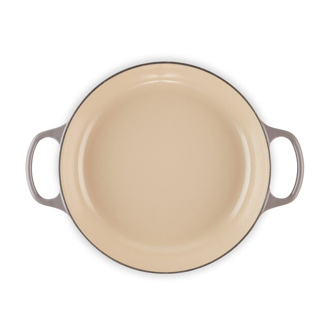 Le Creuset 3.5 Quart Enameled Cast Iron Braiser - Oyster Color | Perfect for Slow Cooking, Roasting & Searing | Stovetop to Oven Safe | French Oven for Home Chefs