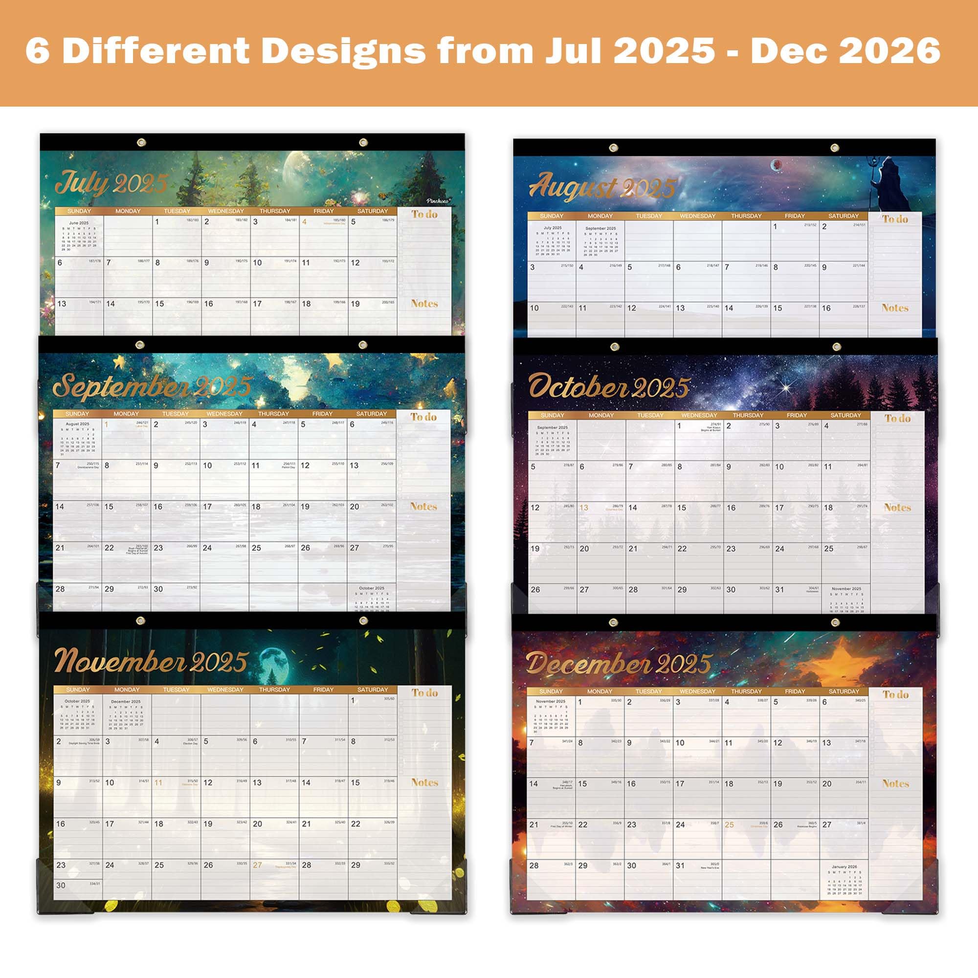 2025-2026 18-Month Desk & Wall Calendar Planner (July 2025 - December 2026) - 17