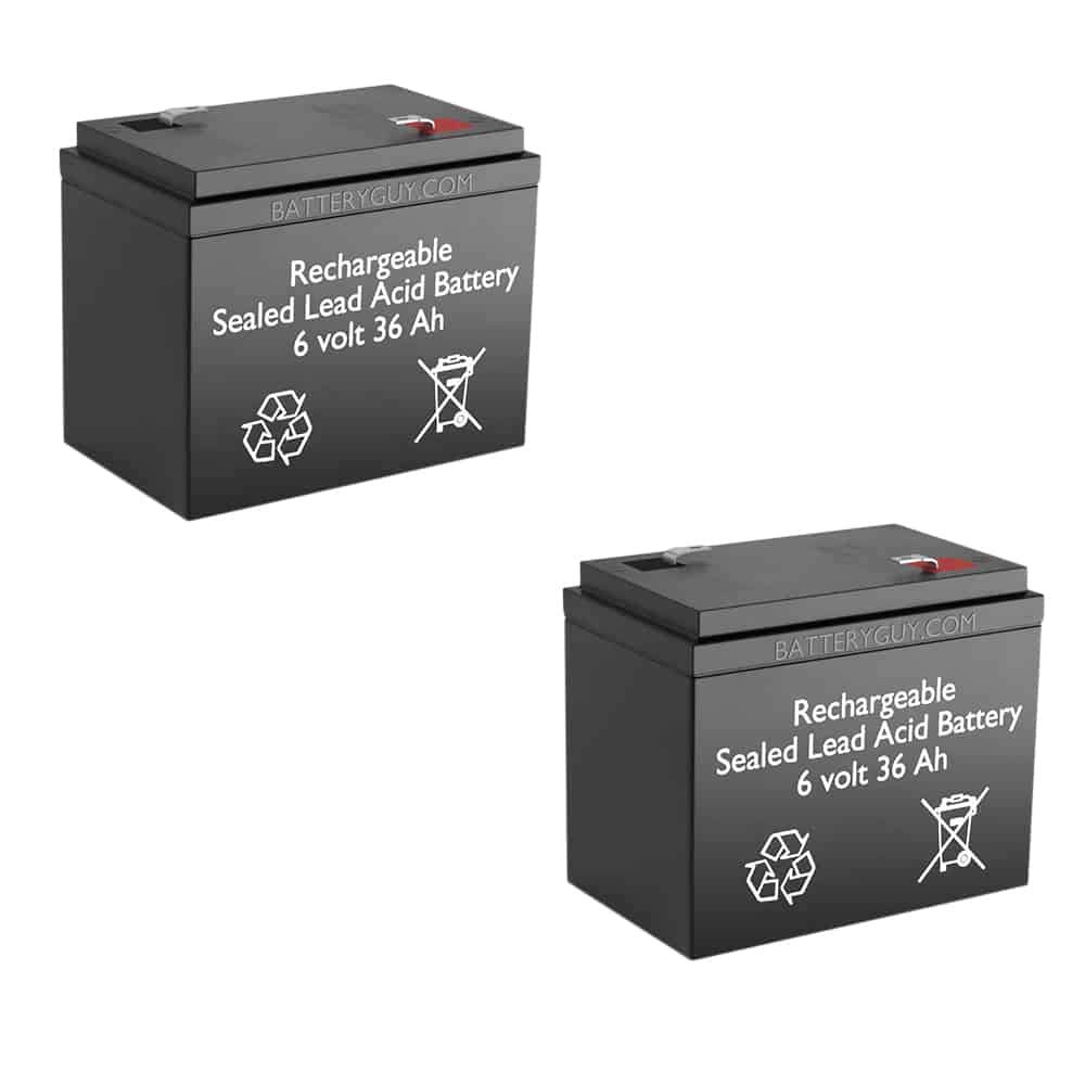 ELS BLA Replacement 6V 36AH SLA Rechargeable Battery - 2 Pack for UPS Backup, Emergency Lighting & Power Wheels