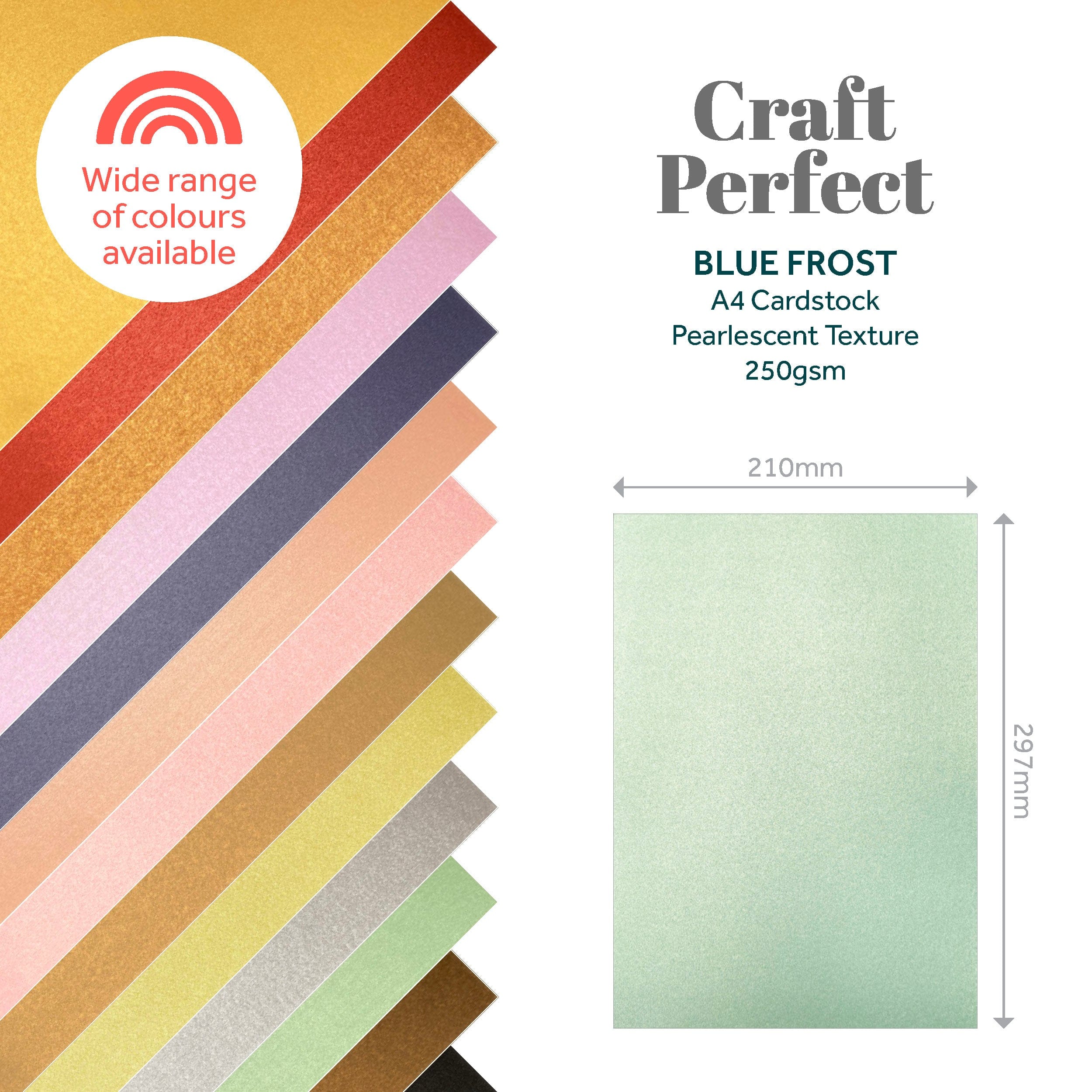 4-Pack Pearlescent Blue Frost A4 Cards (9511E4) - Perfect for Greeting Cards, Invitations, and Scrapbooking Projects