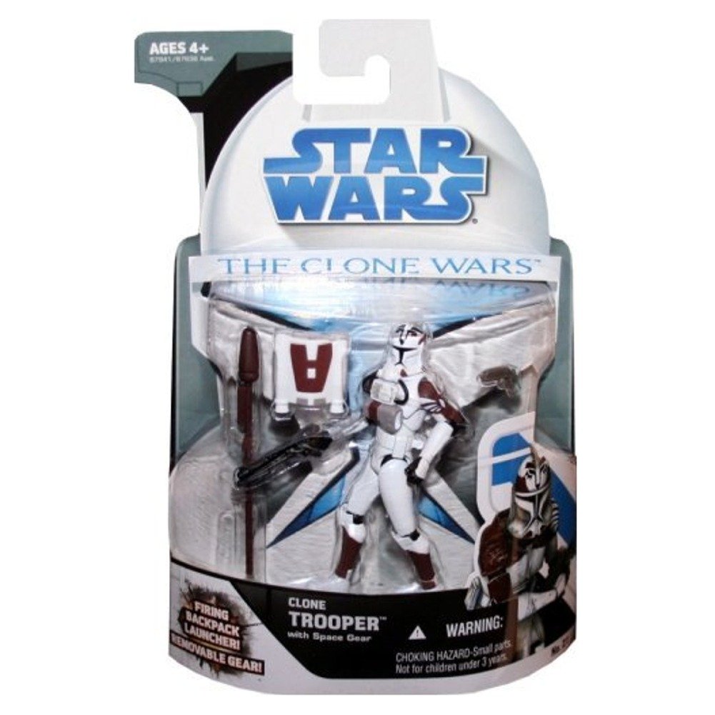 Hasbro Star Wars Clone Wars 2008 Clone Trooper Action Figure #21 with Space Gear - Collectible Toy for Kids & Adults, Perfect for Display, Play & Star Wars Themed Parties