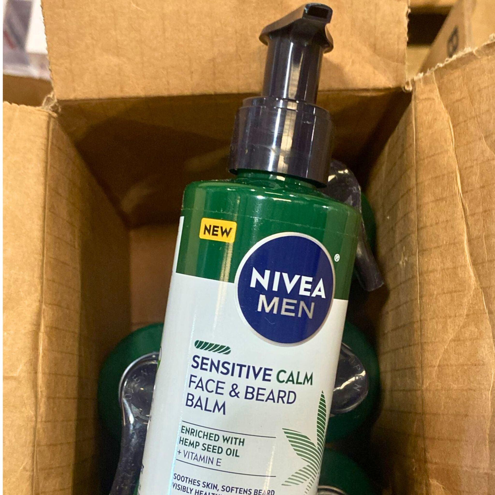 Nivea Men Sensitive Calm Face & Beard Balm 5oz - 42 Pack Bulk - Soothing Moisturizer for Sensitive Skin & Beard Care - Perfect for Daily Grooming & Post-Shave Routine