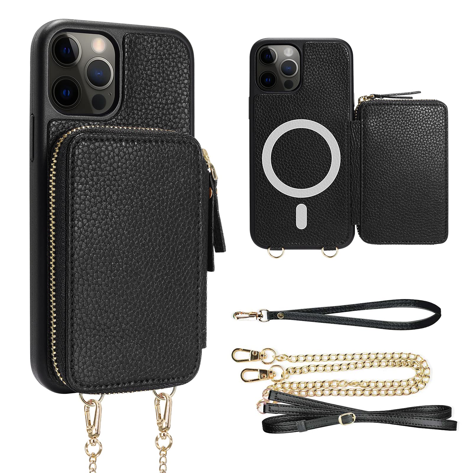 Magnetic Leather Wallet Case for iPhone 12 Pro Max (6.7