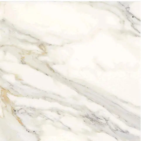 Premium Calacatta Gold Marble Tile 24x24 Inches - Polished Porcelain Floor & Wall Tile for Kitchen, Bathroom, and Luxury Home Decor