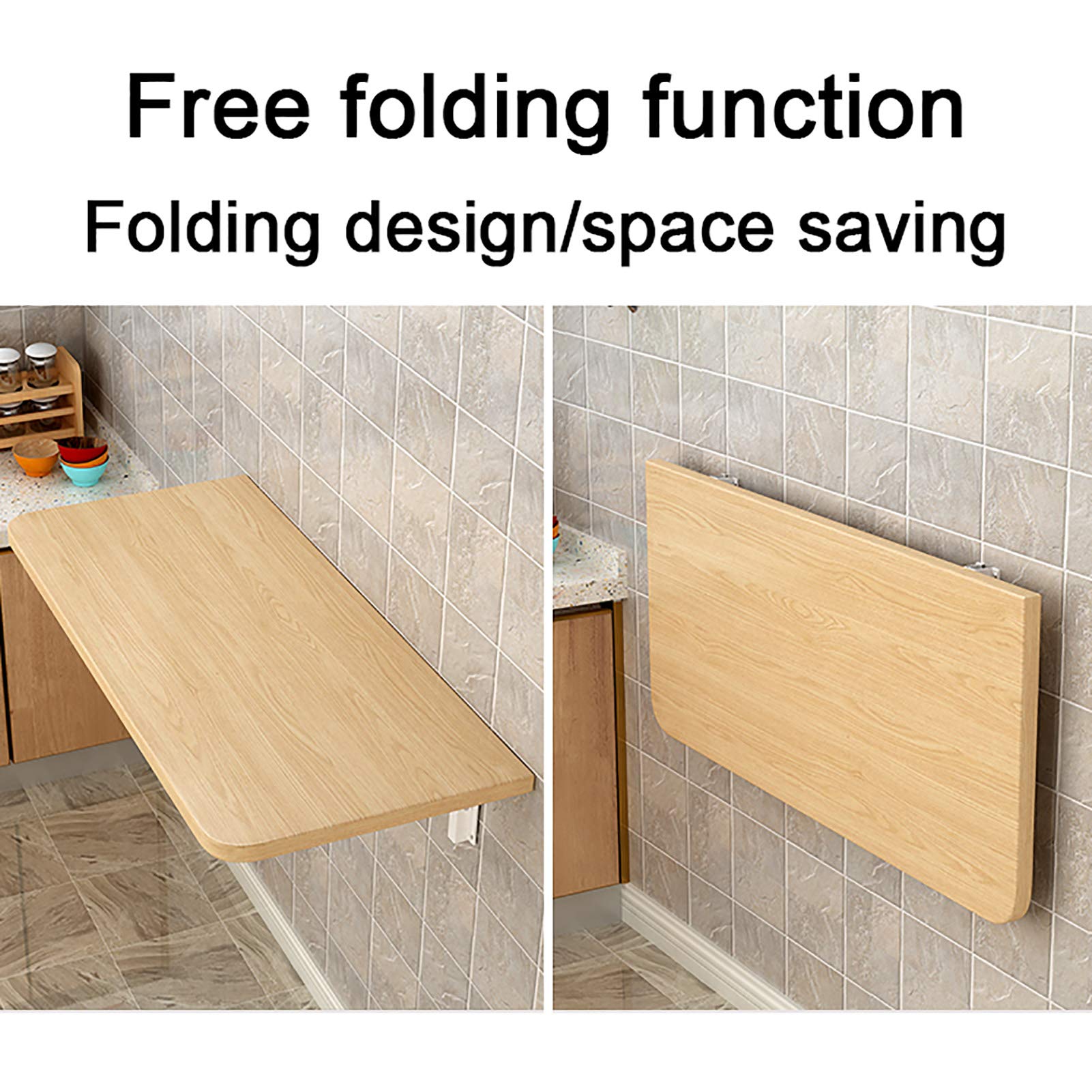 Feelme Wooden Corner Folding Computer Desk - Space Saving Wall Mounted Drop Leaf Table for Home Office, Study, Dining & Kids | Perfect for Small Apartments, Dorms & Compact Spaces