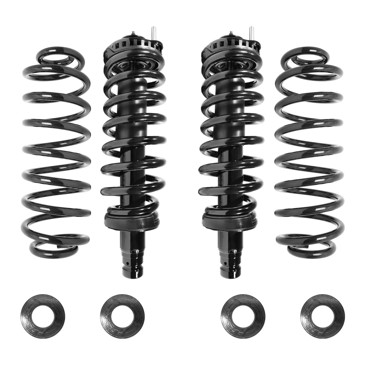 Elite Suspension 4-11180-30-514800-HD Complete Strut Assembly with Air-to-Coil Spring Conversion Kit - Full 4 Wheel Suspension Upgrade for Smoother Ride & Enhanced Handling | Perfect for Trucks, SUVs & Off-Road Vehicles