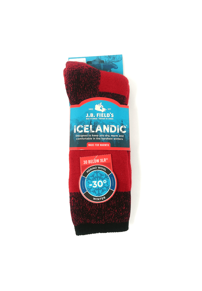 J.B. Field's Icelandic 30 Below XLR Merino Wool Thermal Socks for Men & Women - Ultra Warm Winter Hiking, Skiing, and Outdoor Activities