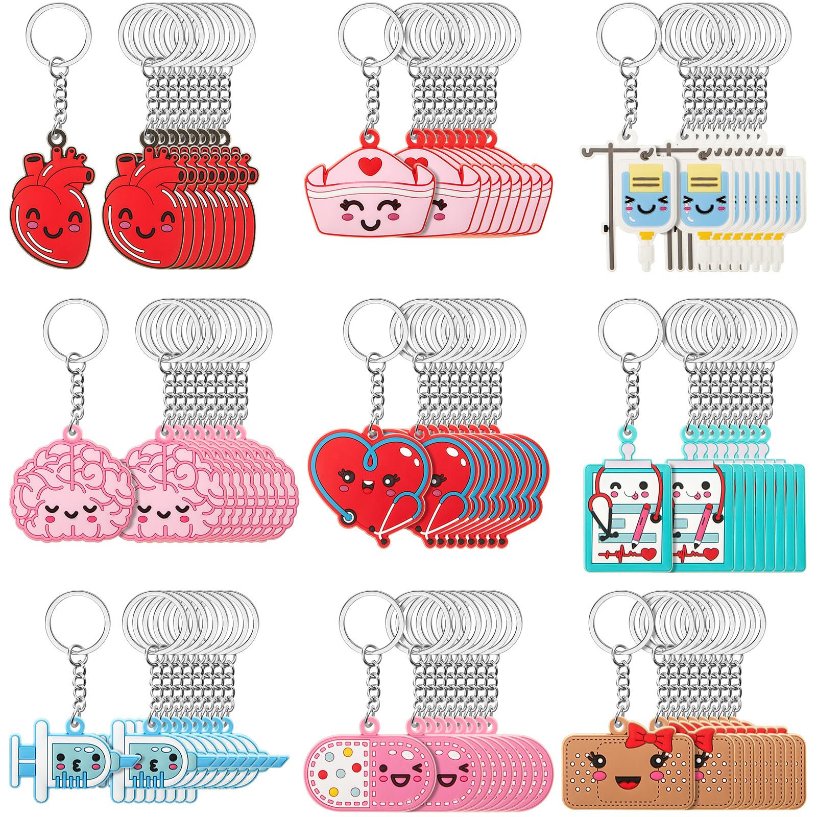 72 Pack Nurse Keychains Bulk - Nurse Week Gifts for Women, Nurse Appreciation Gifts, Medical Staff Accessories - Perfect for Nurse Party Favors, Graduation Gifts & Healthcare Worker Recognition