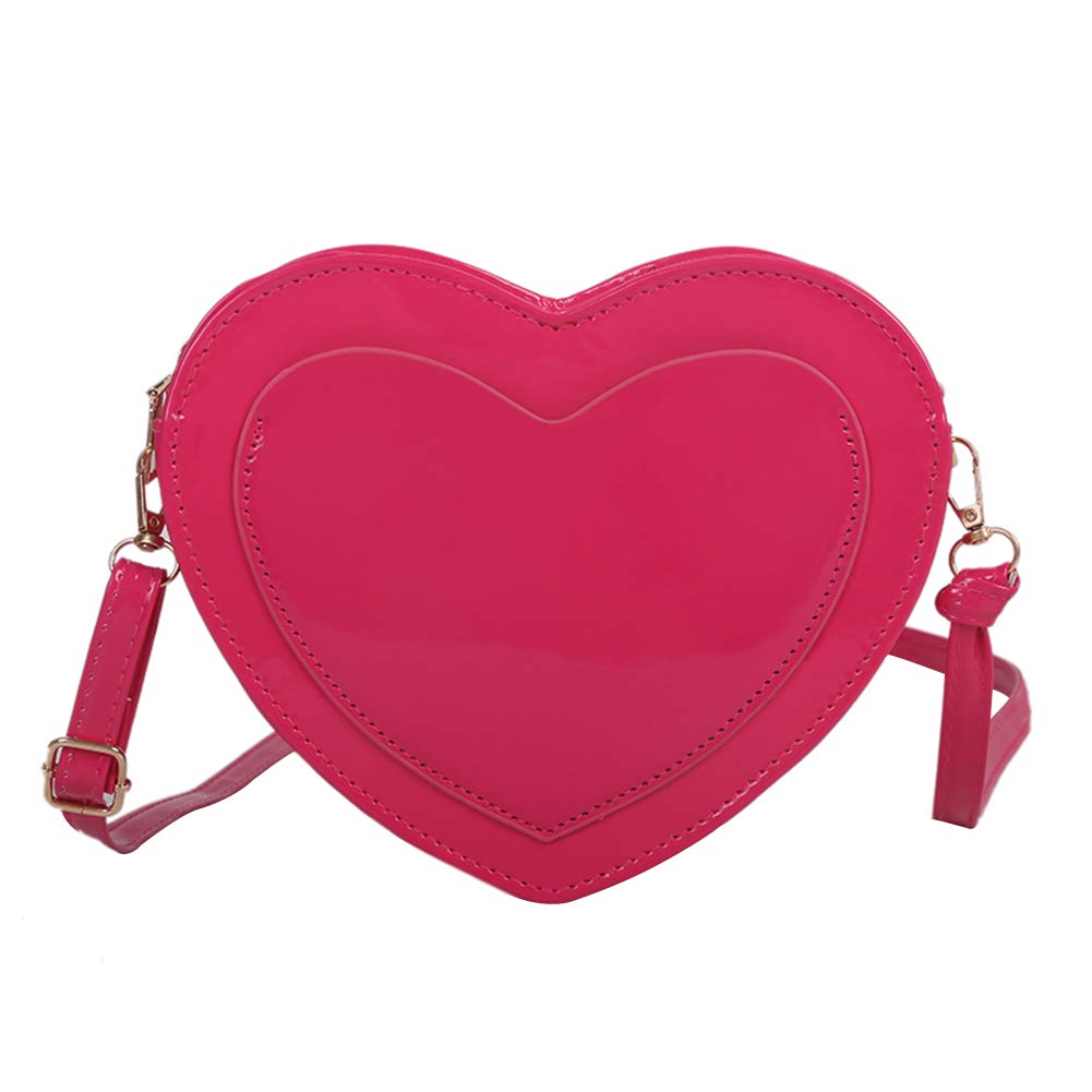Heart Shaped Crossbody Bag for Women & Girls - Cute PU Leather Shoulder Purse with Zipper Closure | Perfect for Date Night, Valentine's Gift & Everyday Use