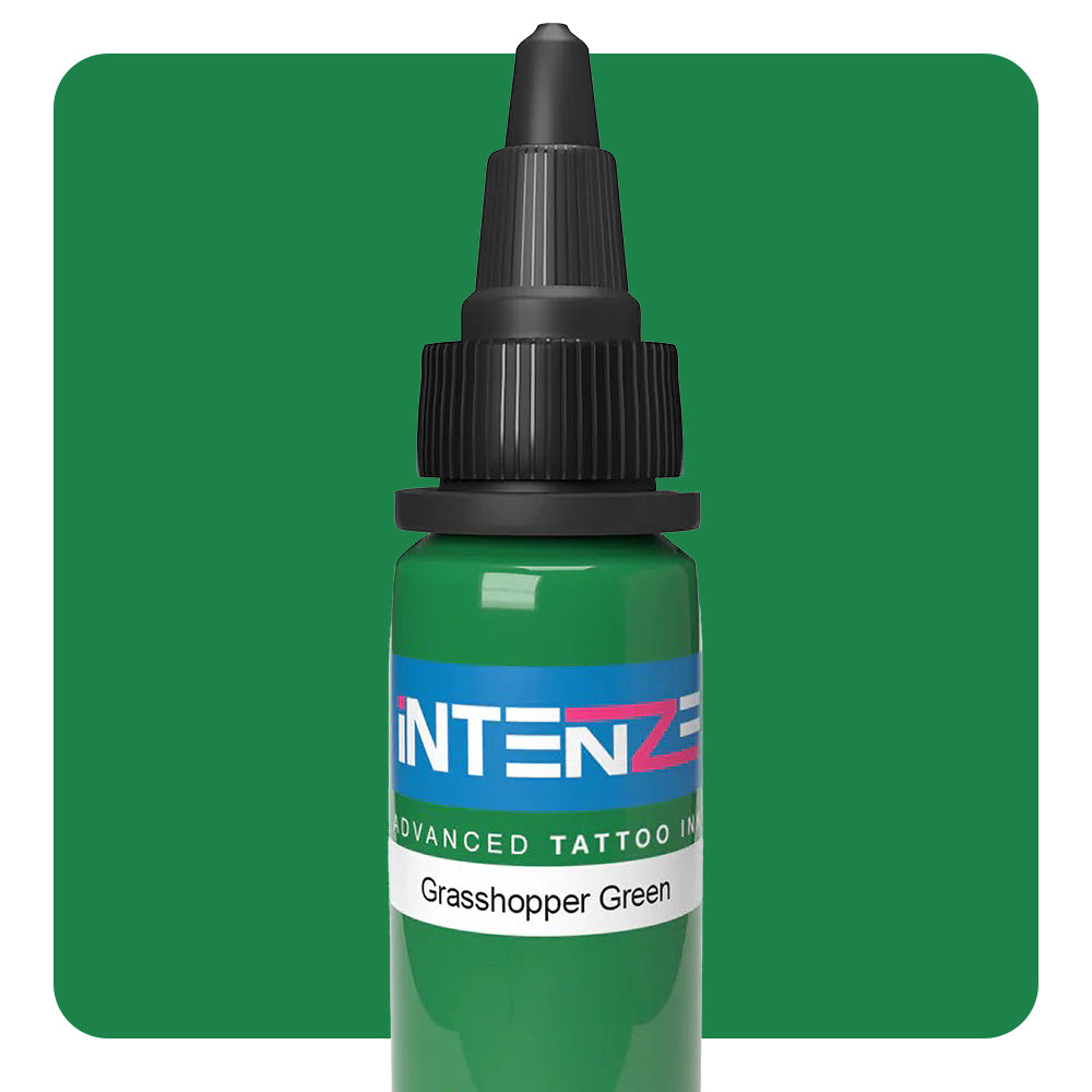Intenze Tattoo Ink - Professional Grasshopper Green Tattoo Ink for Artists - Various Sizes Available - Perfect for Realism, Watercolor & Traditional Tattoos