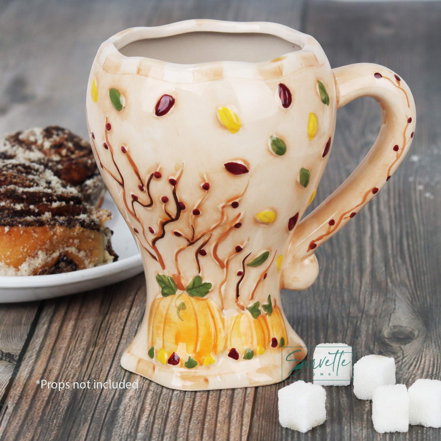 Pumpkin Harvest Coffee Mug - Fall Themed Ceramic Cup for Pumpkin Spice Latte, Hot Cocoa & Tea - Perfect for Autumn Mornings, Thanksgiving & Cozy Home Decor