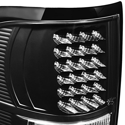 AKKON Black LED Tail Lights Brake Lamps Replacement for 2004-2008 Ford F150 F-150 Pickup Truck Styleside Model - Enhanced Visibility & Style Upgrade for Night Driving & Custom Look