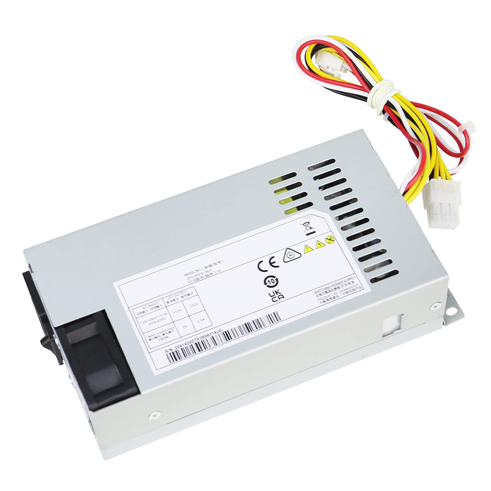 Upgraded 190W Power Supply Replacement for Hikvision 7808N POE NVR - Compatible with Delta 7816N/7916N/7808N DPS-200PB Series (185A/203A/205A) - 6+2pin Connector - Ideal for Security Camera Systems & Video Surveillance Setups