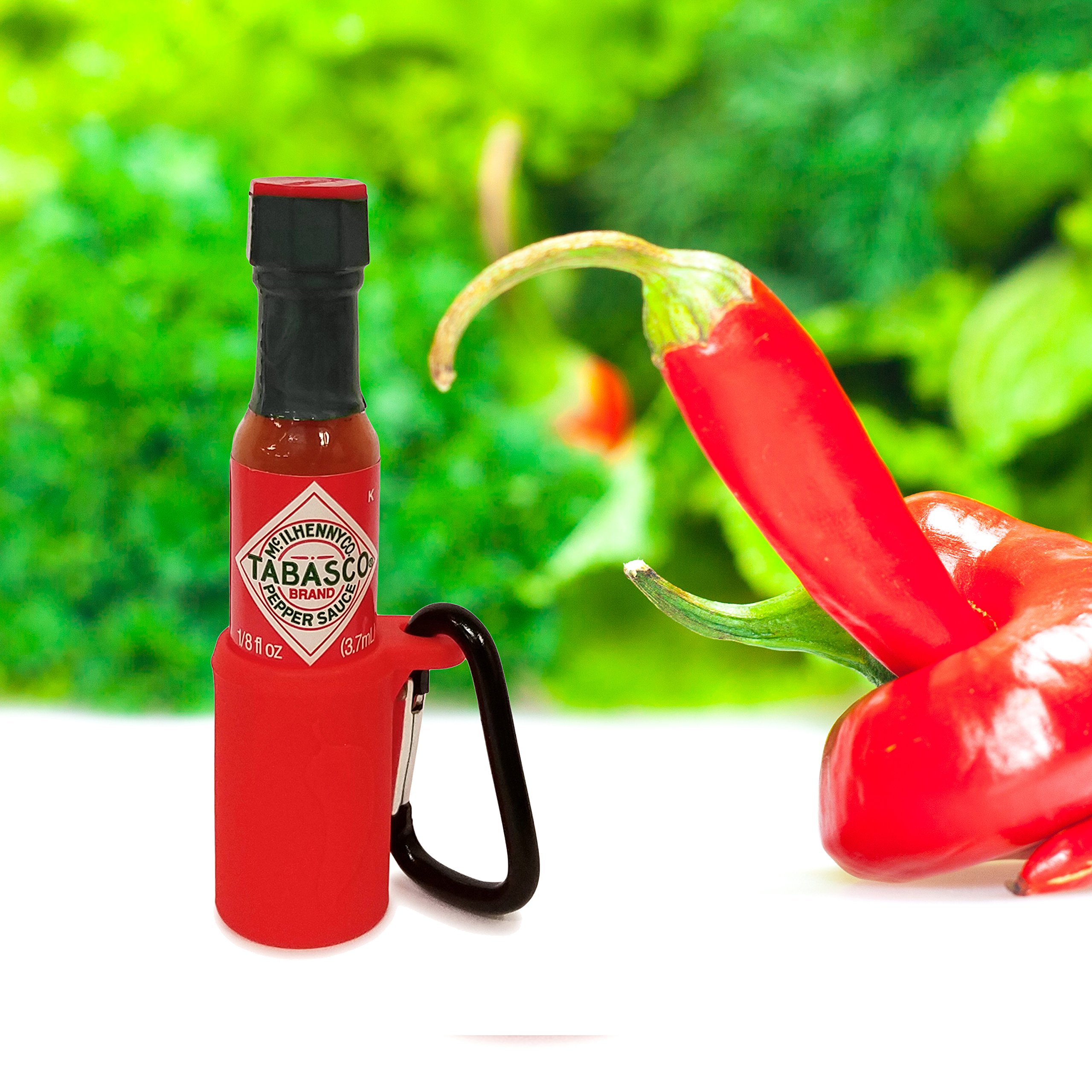 Tabasco Sauce Keychain with Mini Bottle - Refillable Travel Hot Sauce for Keys, Purse & Outdoor Adventures | Original Flavor, Durable & Portable