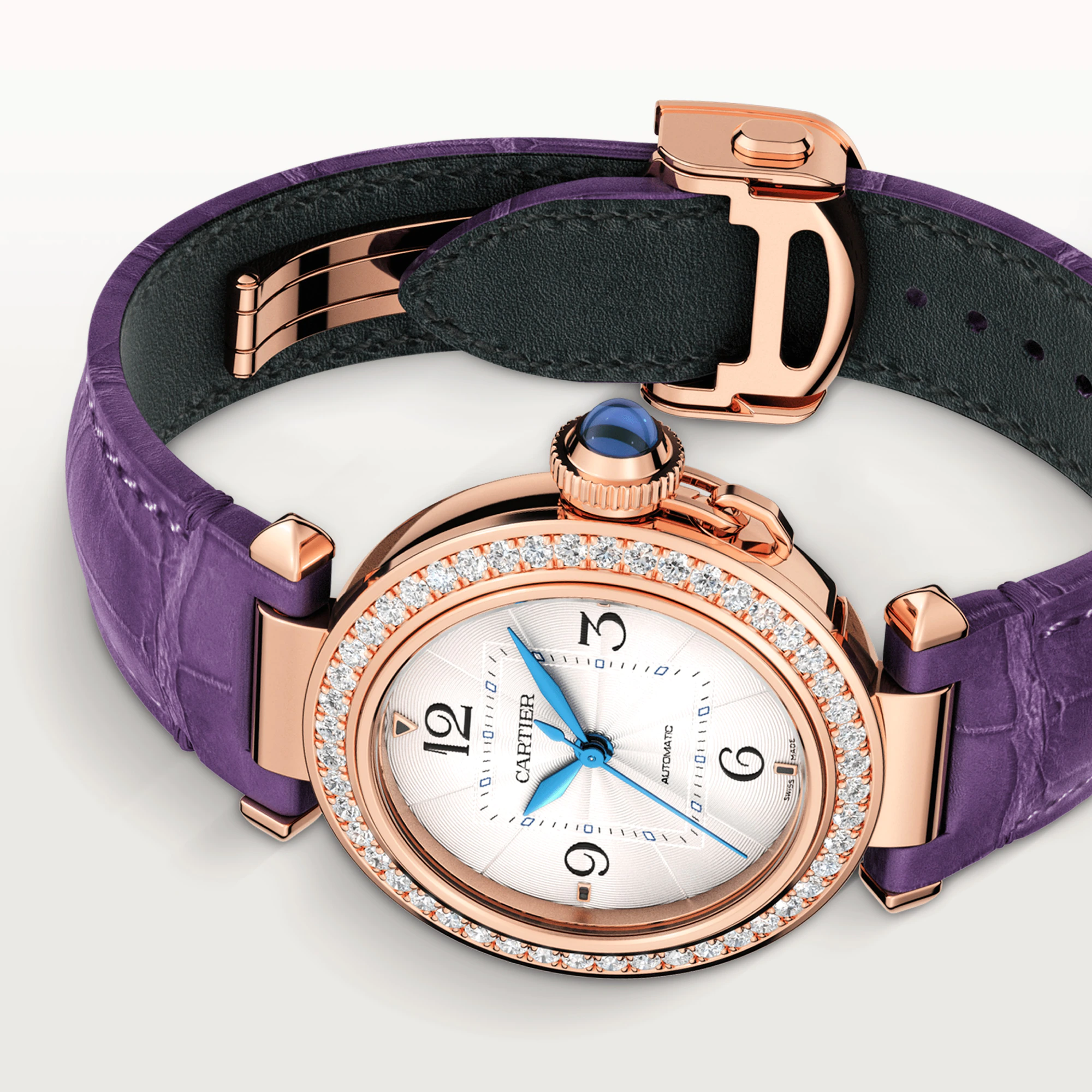 Cartier Pasha 35mm Rose Gold Diamond Ladies Watch - Luxury Women's Wristwatch for Formal Events & Special Occasions