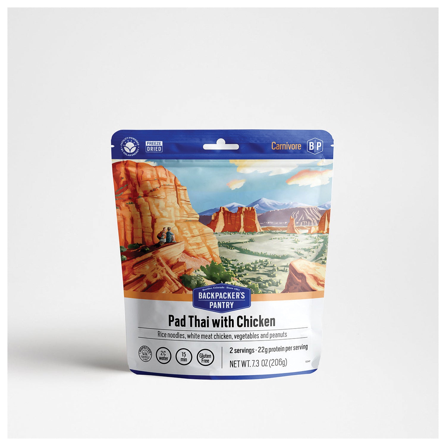 Backpackers Pantry BP Chicken Performance Pad Thai with Chicken - 2-Person Freeze-Dried Meal for Hiking, Camping & Outdoor Adventures