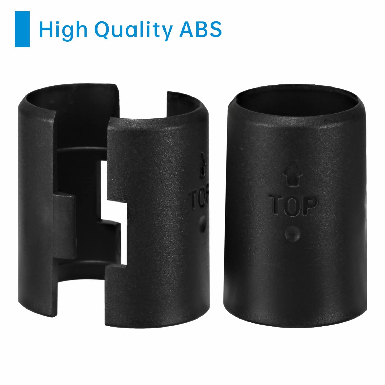 24pcs Black Wire Shelf Clips - Heavy Duty Plastic Shelf Lock Clips for 5/8 Inch Pipe Shelving System - Replacement Clips for Wire Shelves (Fits 5/8