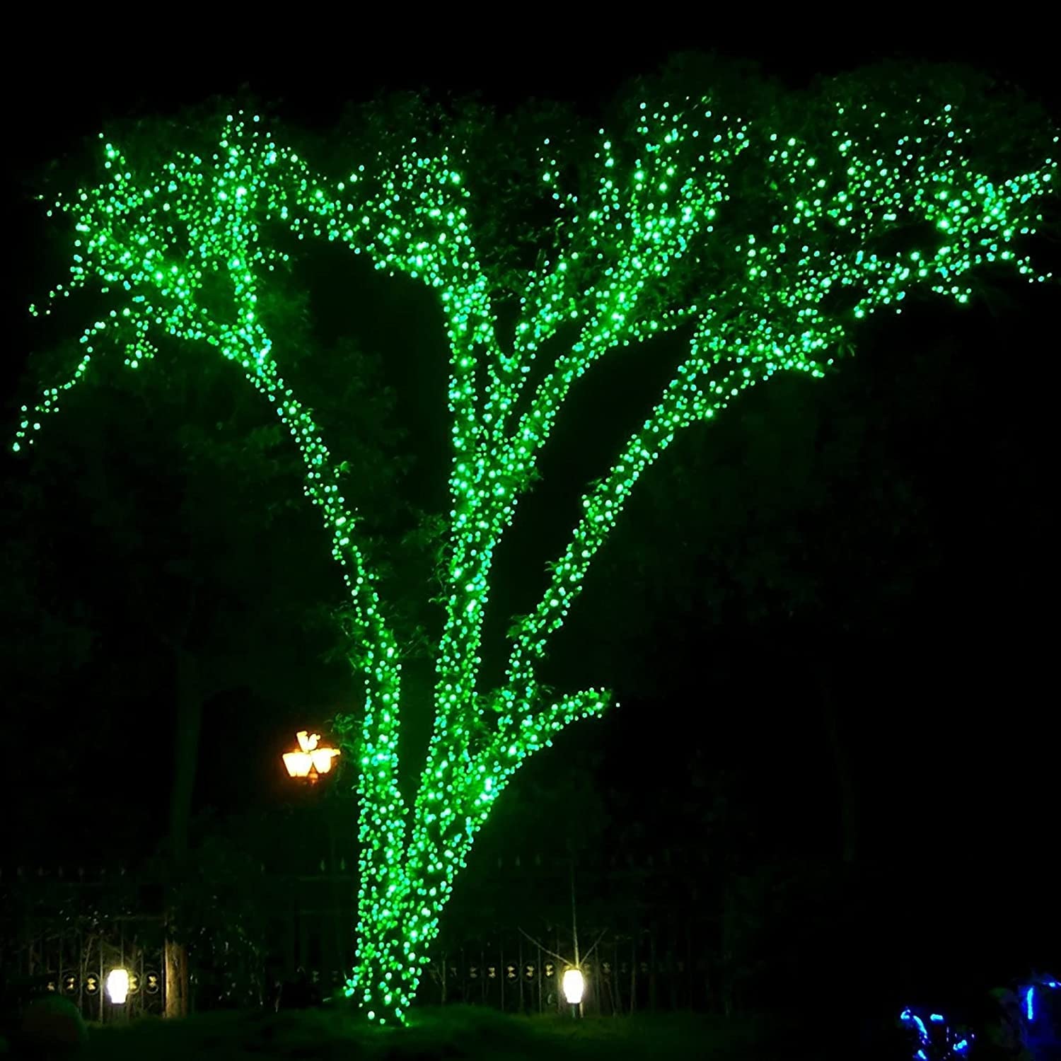 Joomer 100FT 300 LED Christmas String Lights with 8 Modes & Timer - Waterproof Connectable Plug-in Fairy Lights for Indoor Outdoor Holiday Decorations - Perfect for Home, Garden, Party, Christmas Tree (Green)