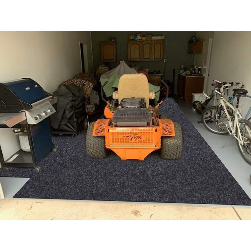 Garage Floor Mat - Heavy Duty Oil Absorbent Mat for Golf Carts, Motorcycles & Workshop - Non-Slip Leak-Proof Backing with Washable Felt Surface (8'6