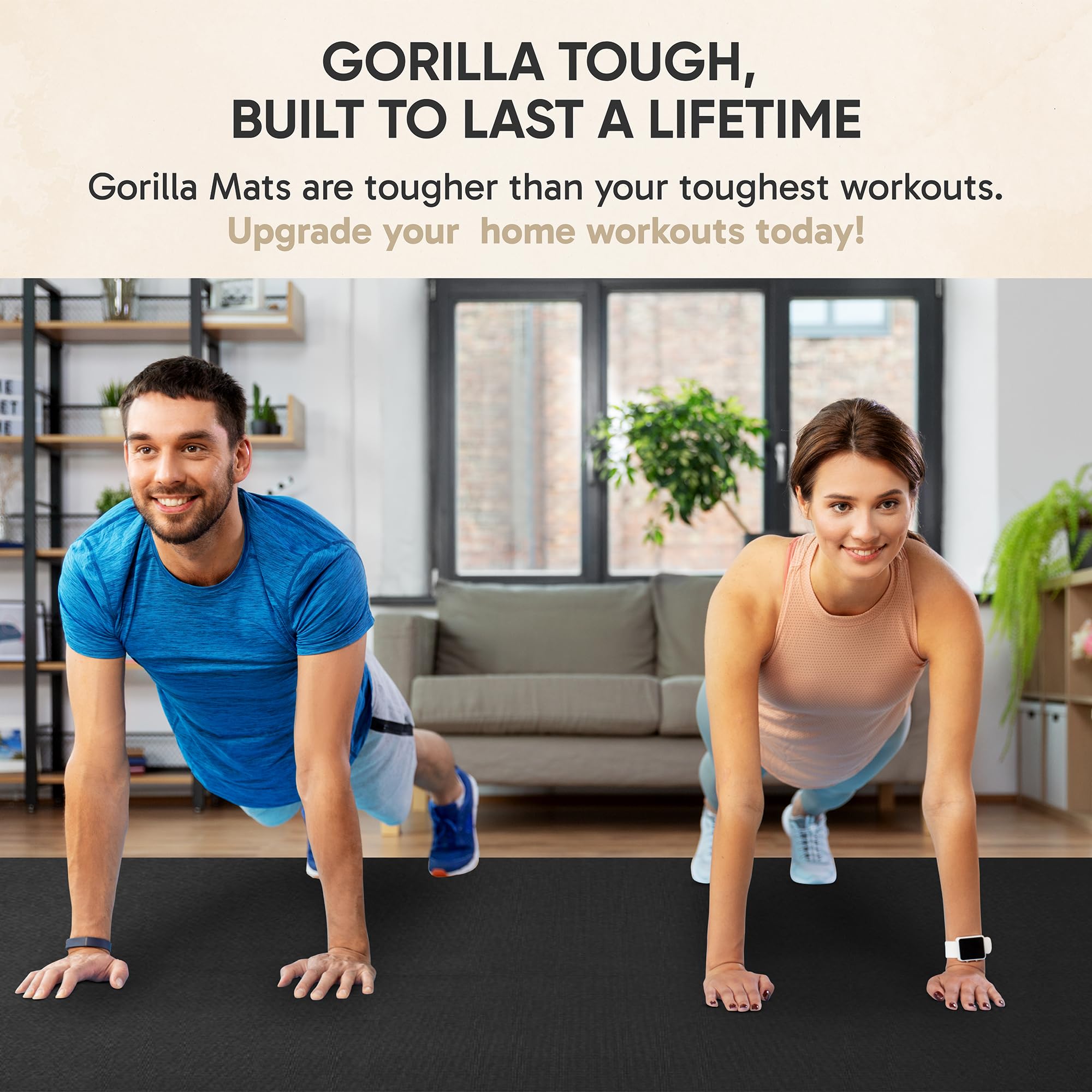 Gorilla Mats Premium Large Exercise Mat – 8' x 4' x 1/4